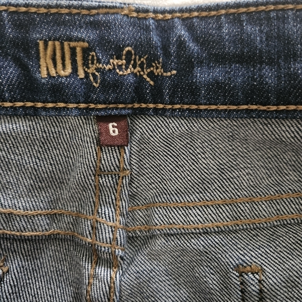 Kut From The Kloth Blue Denim Capri Jeans Size 6 - Picture 7 of 13
